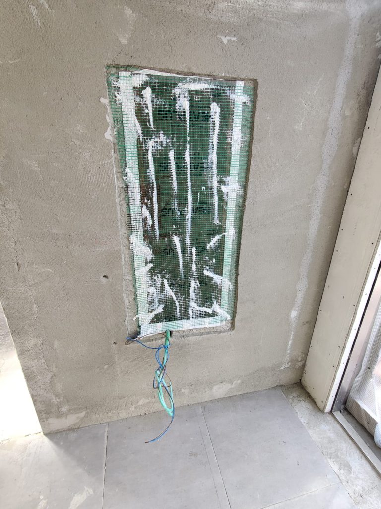 מייבש מגבות מתחת לטיח/קרמיקה